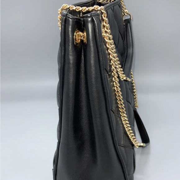 Michael Kors REGINA Quilted Large Shoulder/Tote Bag Black Like New - Picture 5 of 9